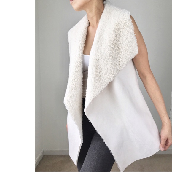 CHICBOMB Jackets & Blazers - Faux fur shearling oversize collar vest